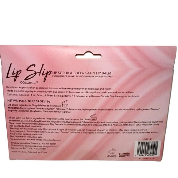 Colorco Lip Slip | Lip Scrub & Sheer Satin Lip Balm Set - Picture 5 of 5